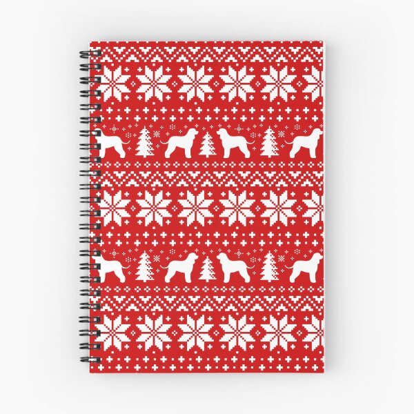 Item preview, Irish Water Spaniels Red and White Christmas Holiday Pattern designed and sold by Jenn Inashvili.