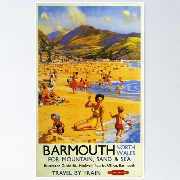 Item preview, Barmouth North Wales - Vintage Travel designed and sold by Culturio.