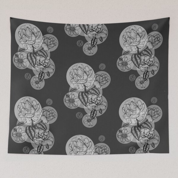 Item preview, grey flowers designed and sold by rocketwizard.