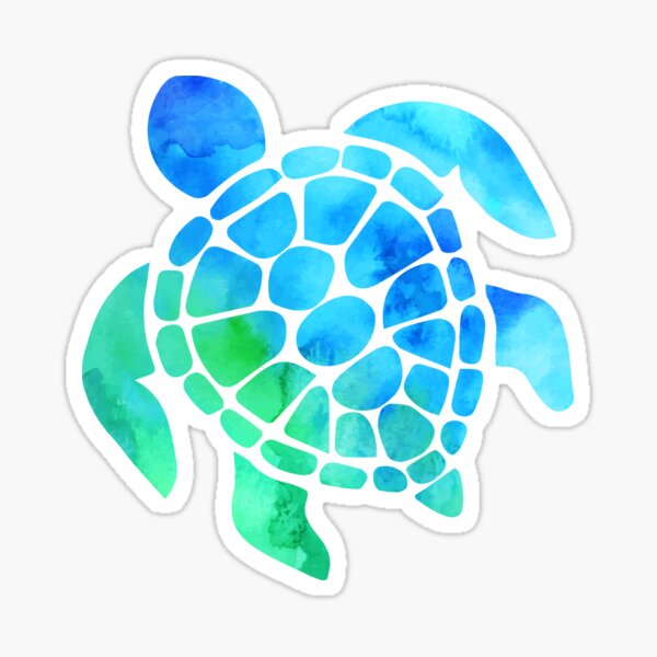 Aperçu de l'œuvre Tortue Bleu Vert créée et vendue par mynameisliana.