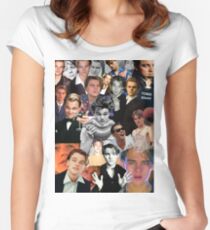 Leonardo Dicaprio Collage Tailliertes Rundhals-Shirt