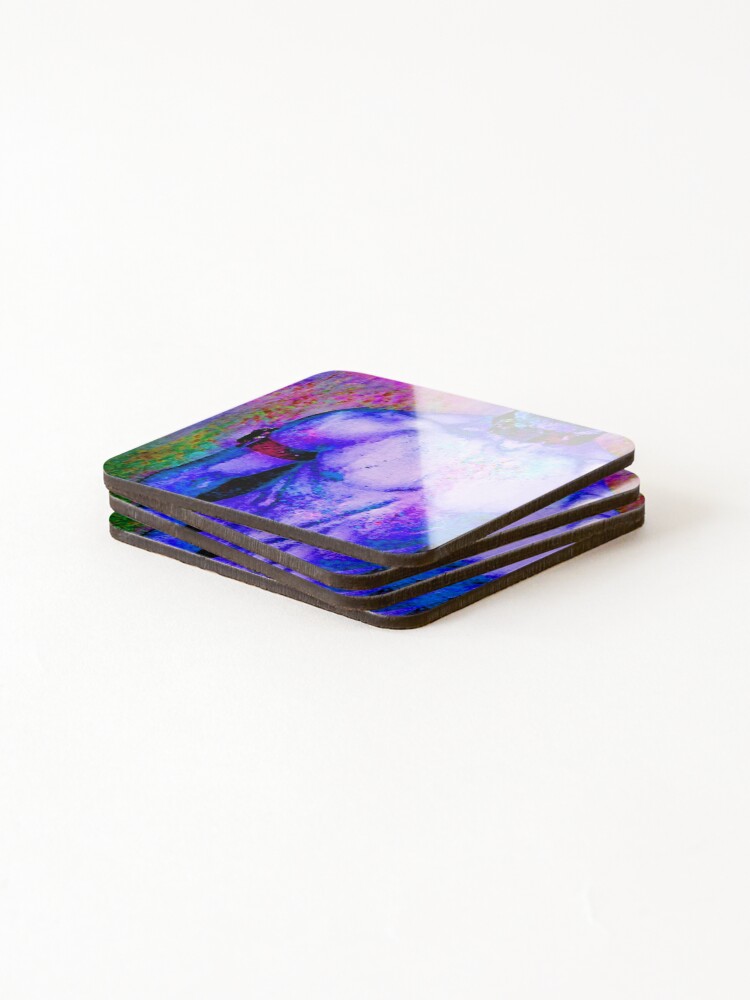 Thumbnail 4 of 5, Coasters (Set of 4), Abstract Collared Man designed and sold by ArcadiaAbstract.