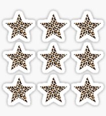 cheetah print stars Sticker