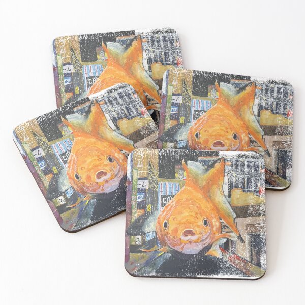 Item preview, Goldfish in Tokyo - Acrylic handpainted on canvas designed and sold by Raizel-.