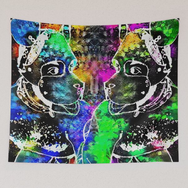 Item preview, Blacklight Ink and Colorsplash Pup Pair designed and sold by ArcadiaAbstract.