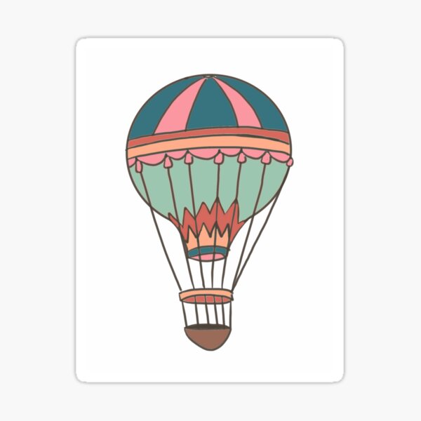 Hot air balloon no background Sticker