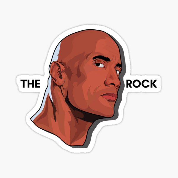 The ROCK DWAYNE JOHNSON Action Movie Star - Big Head Window Cling Decal  Sticker