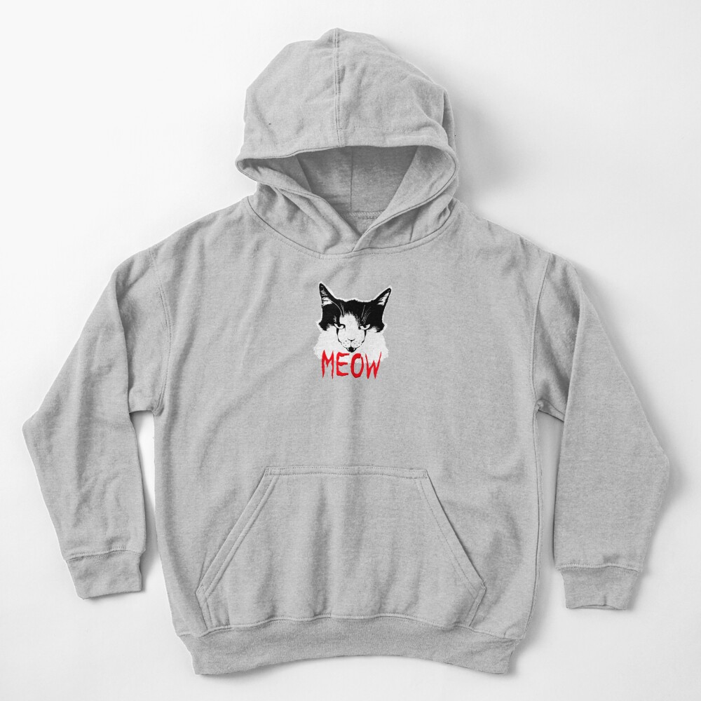 Evil Smile Cat Saying Kids Pullover Hoodie By Inksoulart Redbubble - evil white teeth grin black skin roblox