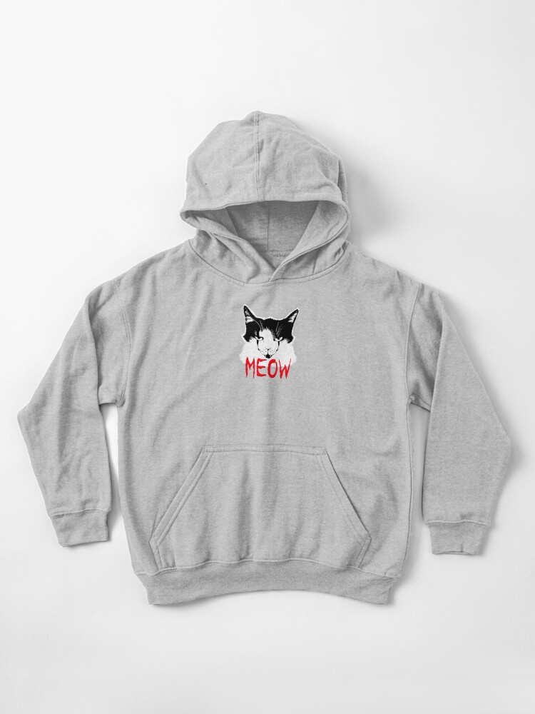 Evil Smile Cat Saying Kids Pullover Hoodie By Inksoulart Redbubble - evil hoodie roblox free