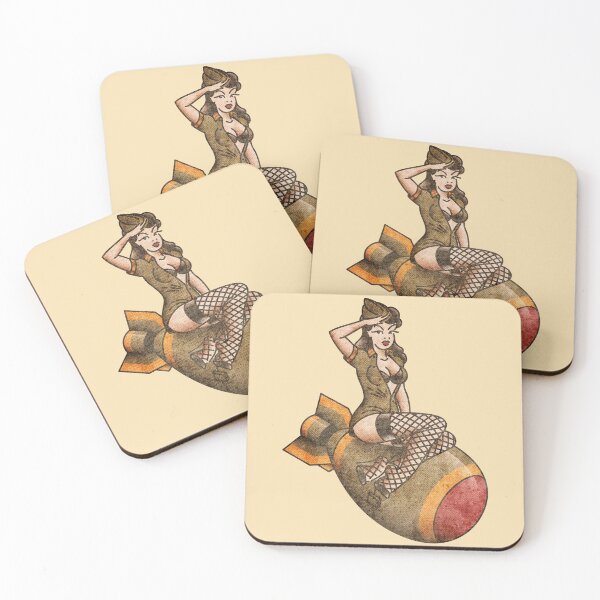Item preview, Salty-Dog American Traditional Patriotic Atomic Bomb Belle Pin-up Girl Vintage Style designed and sold by salty-dog.