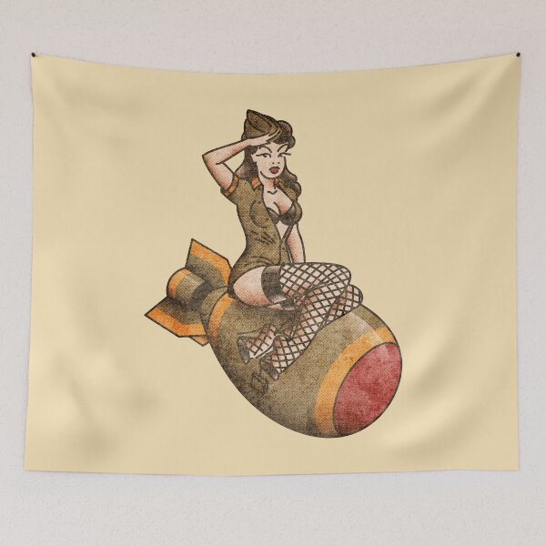 Item preview, Salty-Dog American Traditional Patriotic Atomic Bomb Belle Pin-up Girl Vintage Style designed and sold by salty-dog.