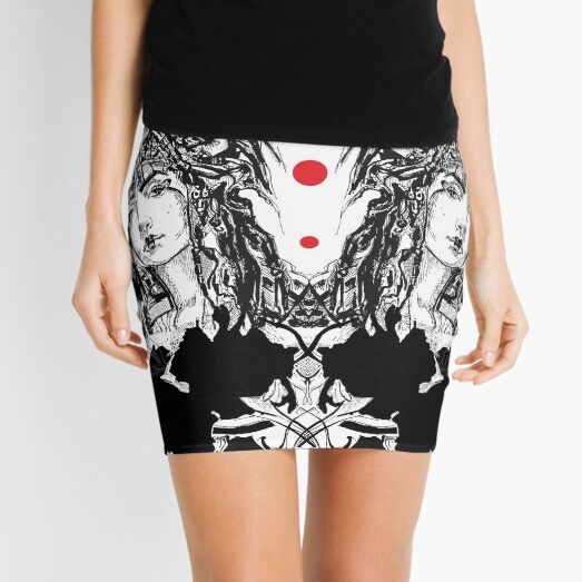 GEISHA RORSHACH style Mini Skirt