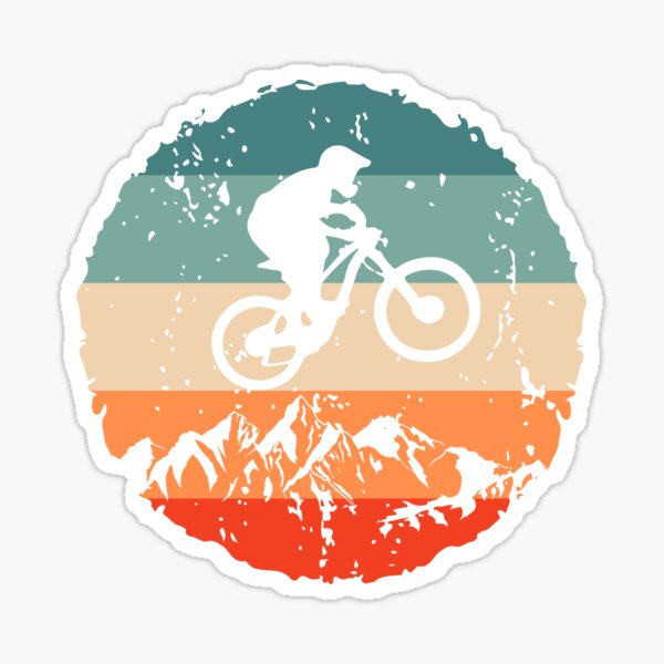 Vintage Mountain Bike MTB Downhill Biking Gift Sticker