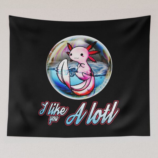 Item preview, sweet axolotl in soap bubble with water designed and sold by Raeolus.