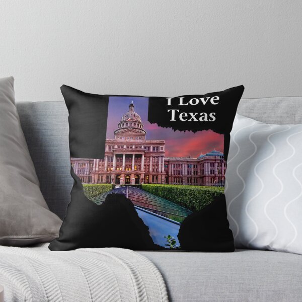 Item preview, I Love Texas - Lone Star Pride - State of Texas Shape with Austin Capitol at Sunset designed and sold by Warren Paul Harris.