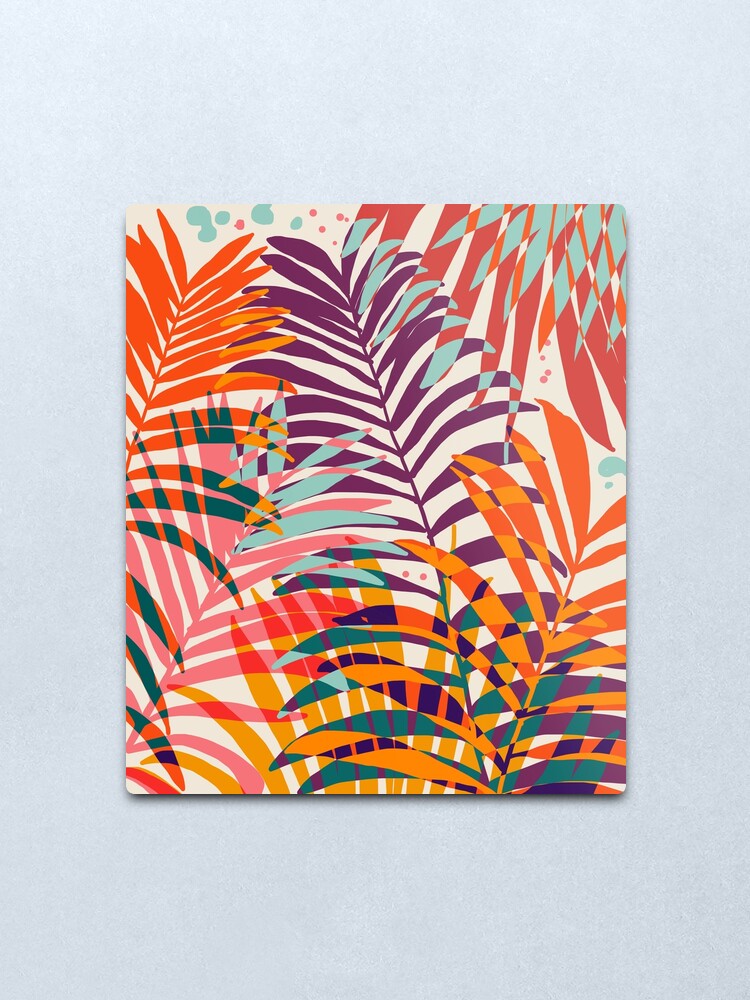 Alternate view of Find Me Under The Palms #illustration #botanical Metal Print