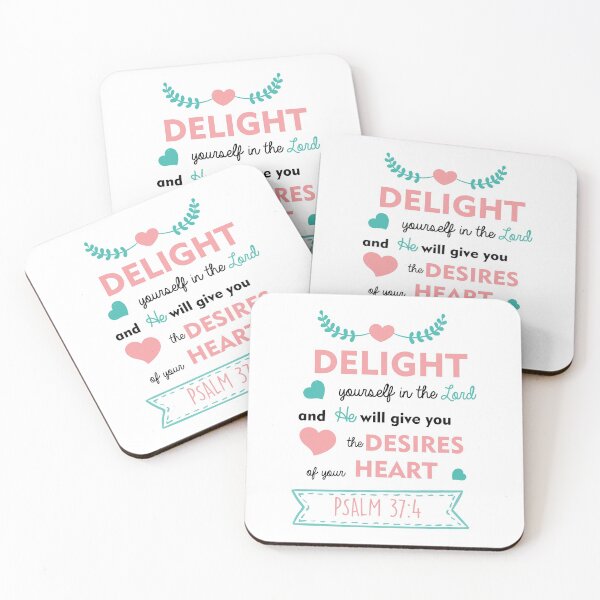 Item preview, Bible Verse Psalms Delight yourself in the Lord Christian Faith typography designed and sold by kristinedesigns.