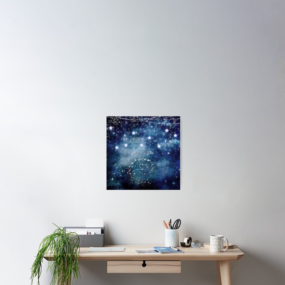 Wish on a Star Night Sky Poster