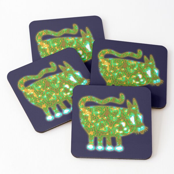 Item preview, Glow-in-the-dark-cat Green designed and sold by cuprum.