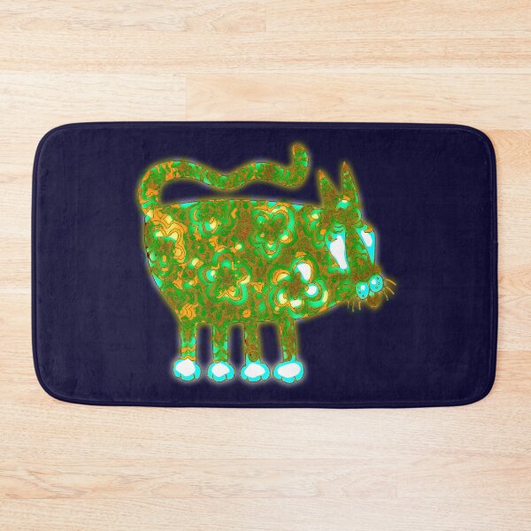 Item preview, Glow-in-the-dark-cat Green designed and sold by cuprum.