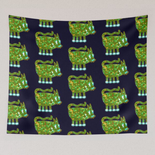 Item preview, Glow-in-the-dark-cat Green designed and sold by cuprum.