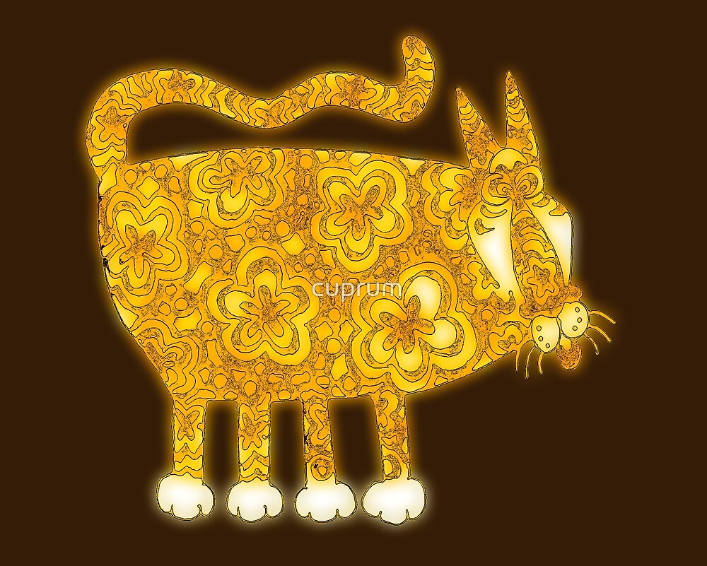 "Glowinthedarkcat" by cuprum Redbubble