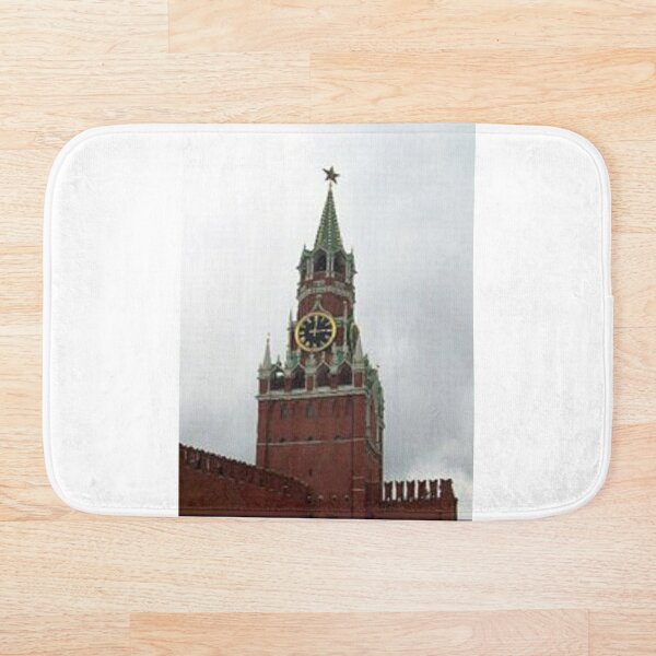Spasskaya Tower, Moscow, weave, template, routine, stereotype, gauge, mold Bath Mat