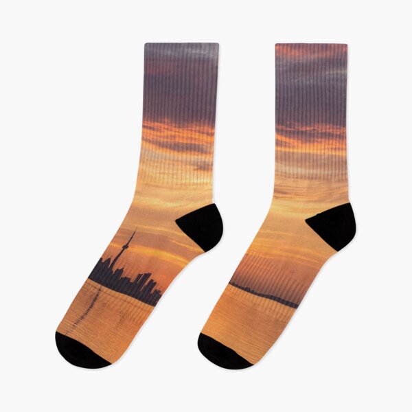 Item preview, A Quarter of a Sunrise - Toronto Skyline with Glorious Sky designed and sold by Georgia Mizuleva.