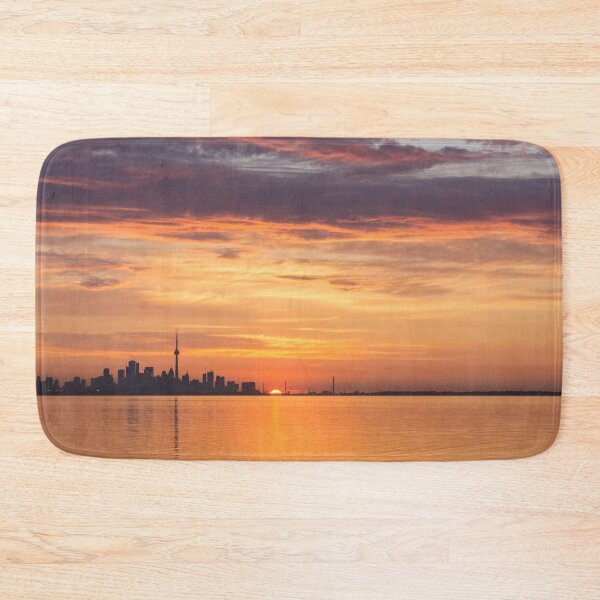 Item preview, A Quarter of a Sunrise - Toronto Skyline with Glorious Sky designed and sold by Georgia Mizuleva.