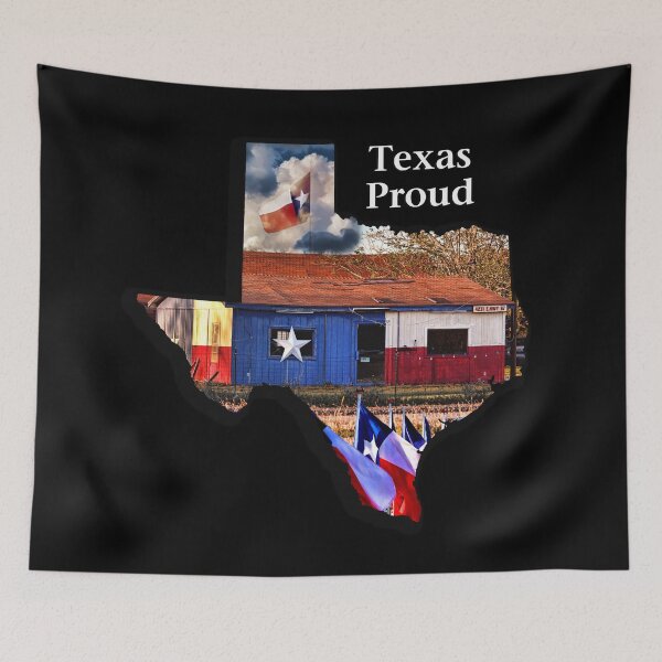Item preview, Texas Proud - Lone Star Pride - Texas Shape Filled with Texas Flags designed and sold by Warren Paul Harris.