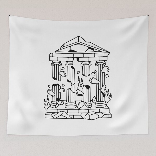 Item preview, Art of destruction hate burning temple rome fire flames designed and sold by Domenico Scalise.