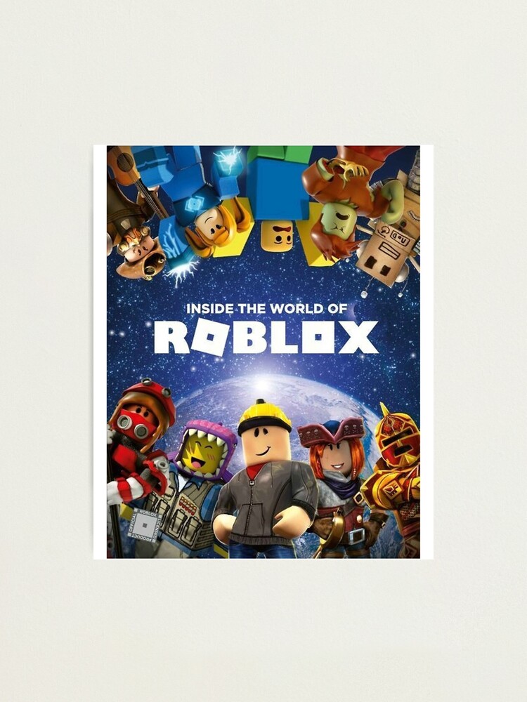 Inside The World Of Roblox Games Photographic Print By Buhwqe Redbubble - roblox dodgeball team blue shirt roblox