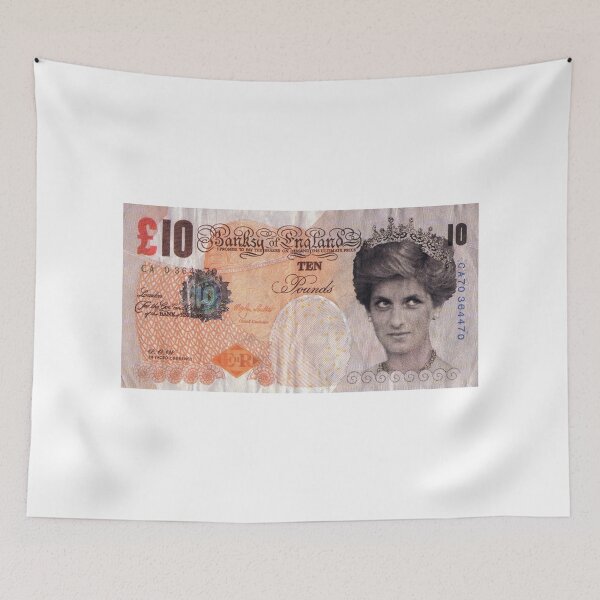 Item preview, Banksy Princess Diana £10 Note Image designed and sold by ThatMerchStore.