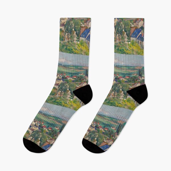 Item preview, village rural landscape - Paul Cezanne vintage painting designed and sold by Vintage Designs +.