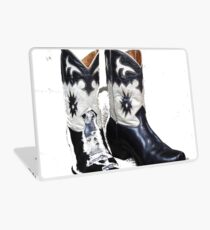 Black and White Boots Laptop Skin