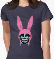 Grey Rabbit/Pink Ears Women's Fitted T-Shirt