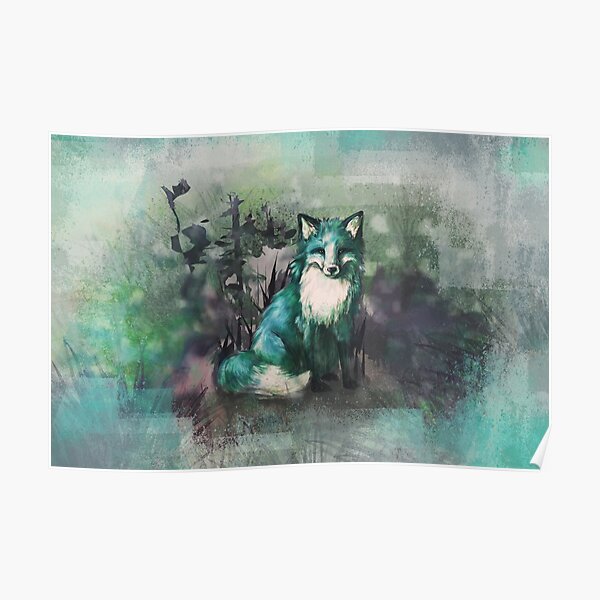 Herbstfuchs new world Blue Poster