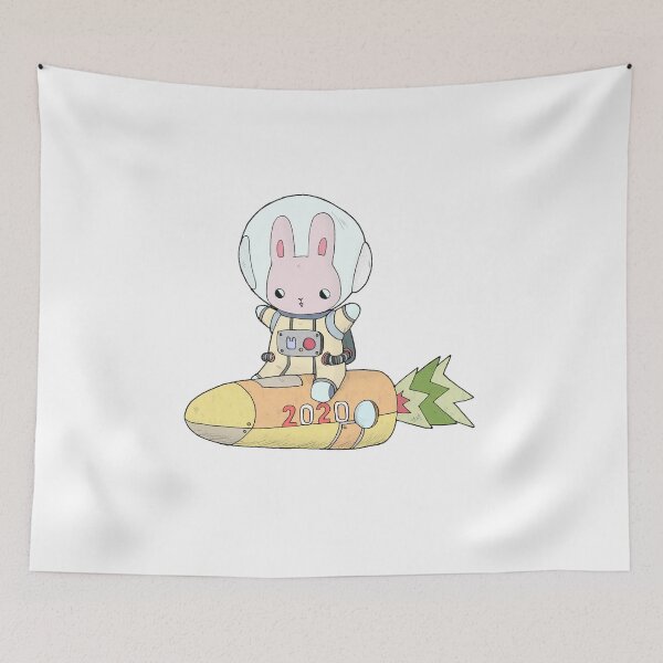 Item preview, Space Bunny on Carrocket designed and sold by Tamami Ito.