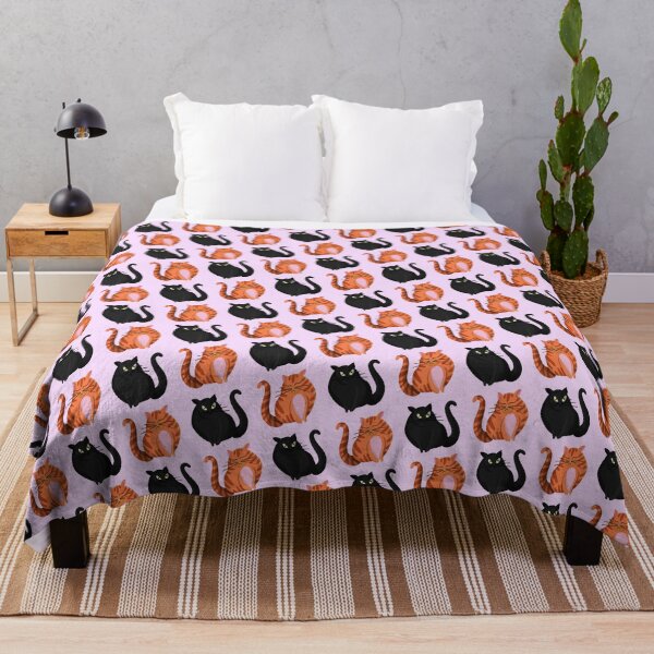 Item preview, Black and Orange Cat Pattern designed and sold by Cute and Funny Animal Art Designs.