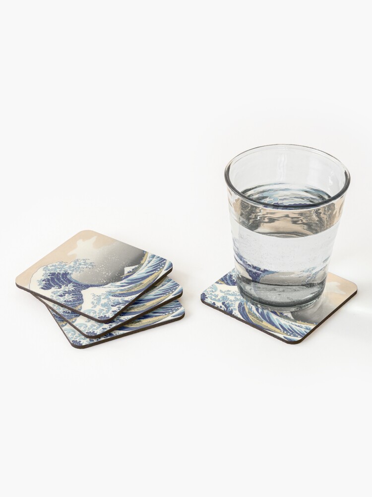Alternate view of Katsushika Hokusai, The Great Wave off Kanagawa, 1831, Japanese painting Coasters (Set of 4)