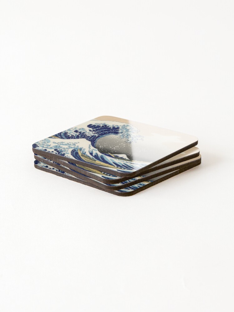Alternate view of Katsushika Hokusai, The Great Wave off Kanagawa, 1831, Japanese painting Coasters (Set of 4)