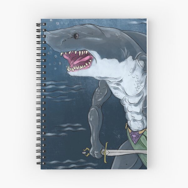 Item preview, Great white shark warrior designed and sold by Matt Corrigan.