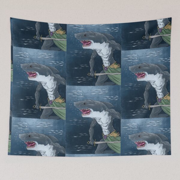 Item preview, Great white shark warrior designed and sold by Matt Corrigan.