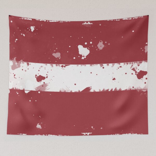 Item preview, Latvia Grunge Flag designed and sold by HomeLivingCo.