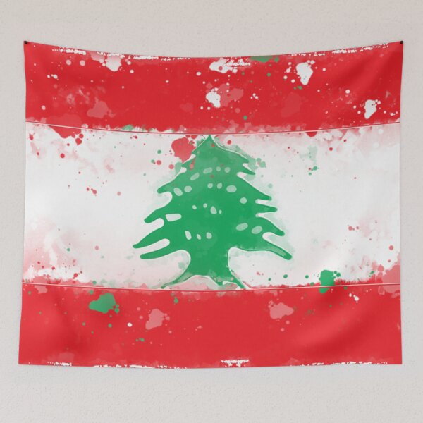 Artikelvorschau, Libanon Grunge Flagge entworfen und verkauft von HomeLivingCo.