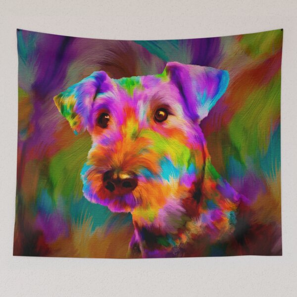 Item preview, Colorful Airedale Terrier Portrait  designed and sold by k9printart.