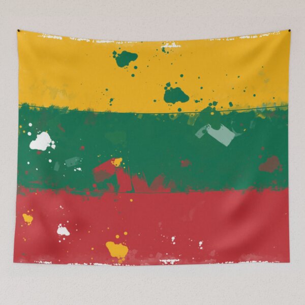 Item preview, Lithuania Grunge Flag designed and sold by HomeLivingCo.