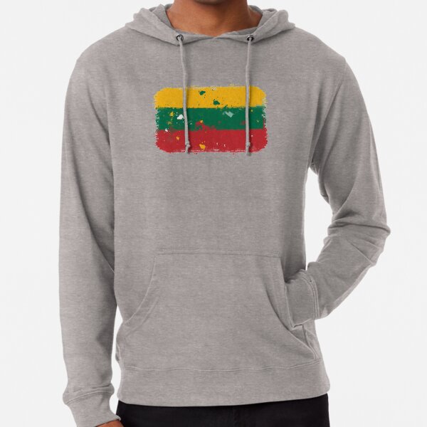 Unisex Hoodie Lithuanian European Vilnius City Lithuania Barcode Style Flag 