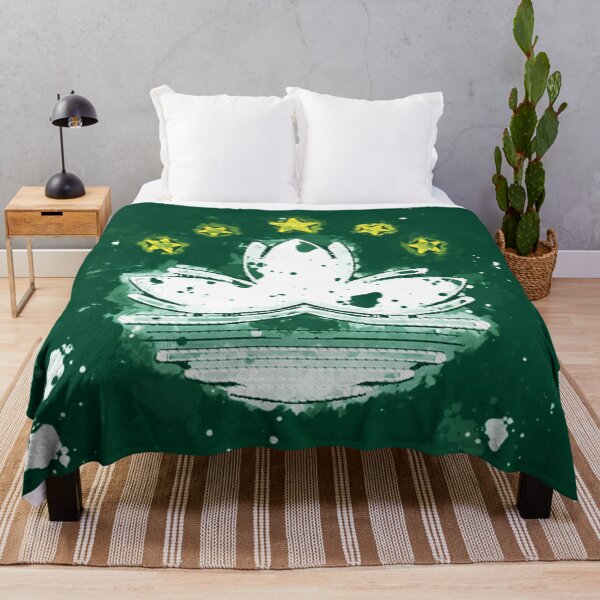 Item preview, Macau Grunge Flag designed and sold by HomeLivingCo.