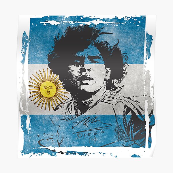 Drapeau Maradona Poster